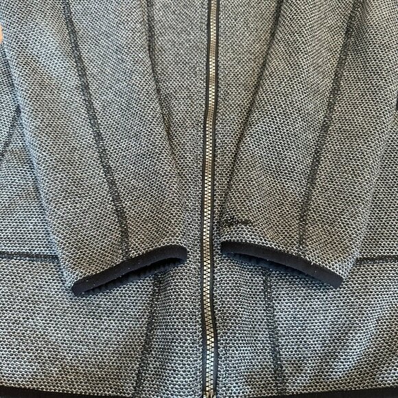 Eddie Bauer Weekend Fleece Full Zip Hip Length Jacket Gray Textured Size S - Picture 5 of 14